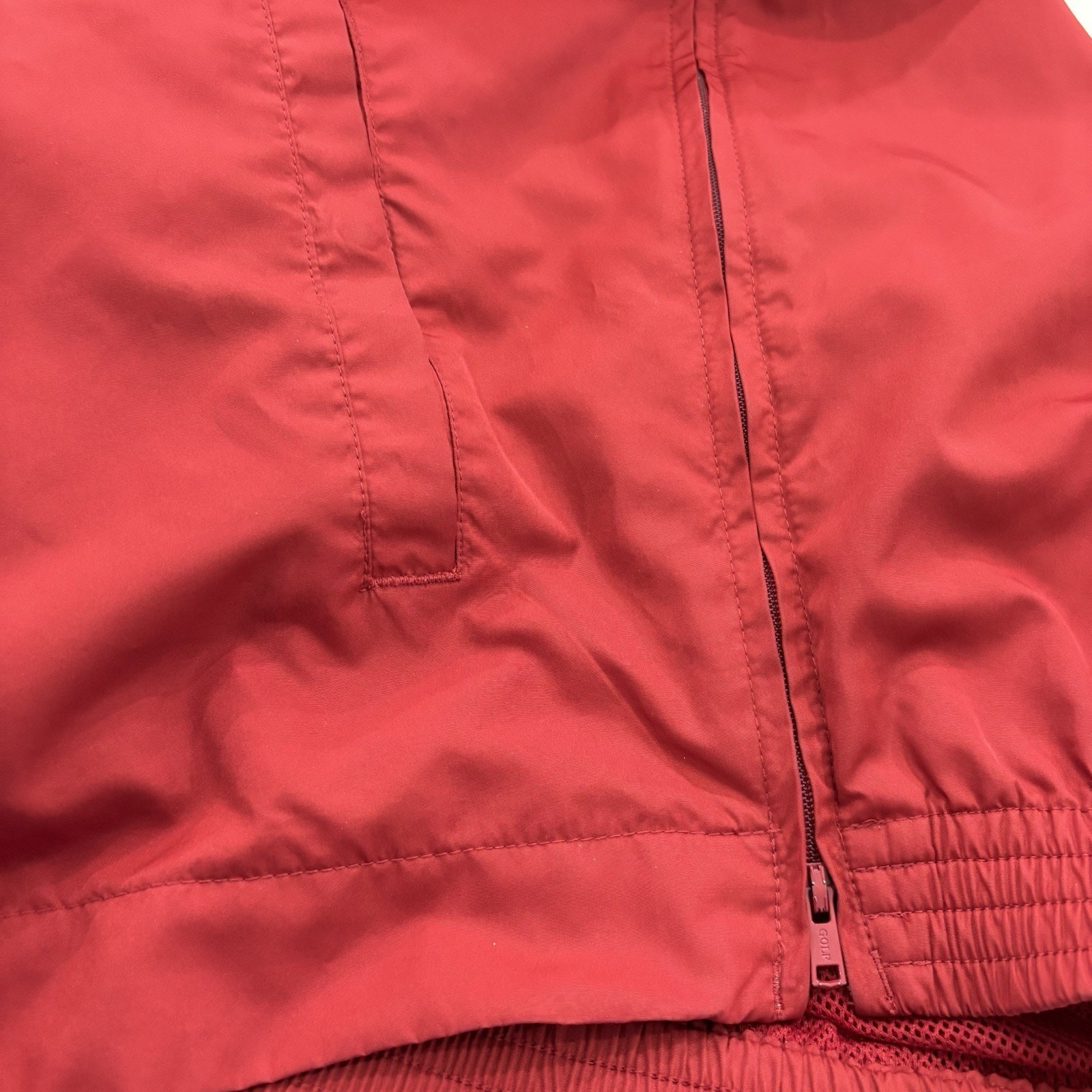 Giacca a vento Ralph Lauren Polo Golf taglia L rossa manica corta logo pony