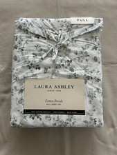 NEW 4pc Laura Ashley Full Sheet Set Cottage Floral BELLA Green  White