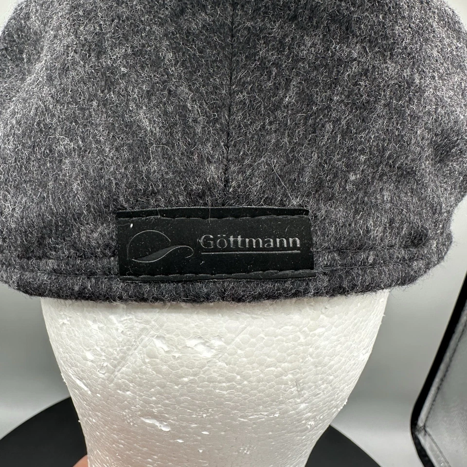 Gottmann Goretex Lana Virgen Newsboy Gorra Plana Cuadros Gris Hombres Mediana Foto 4 de 4