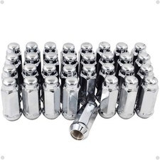 Accessories Parts Set of 32 Chrome 14x1.5 Lug Nuts 2.25" Long for Trucks Chrome