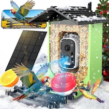 Bird Feeder with Camera, 2K HD AI Identify Smart Bird House Camera with Solar Po