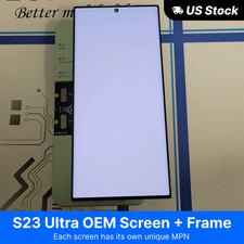 DISCOUNT Original OEM For Samsung Galaxy S23 Ultra LCD Screen w/ Midframe lot