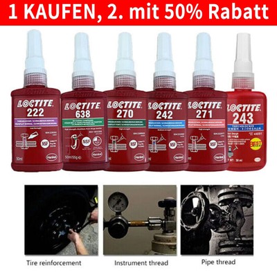 50ml LOCTITE 243 271 242 270 638 222 Schraubensicherungskleber   ThreadLocker