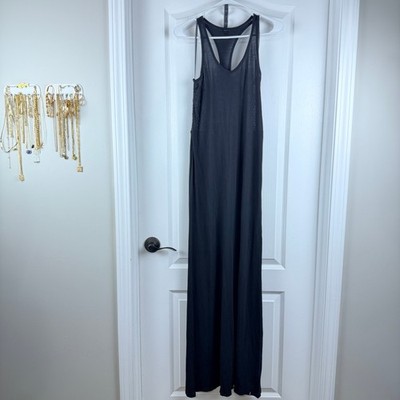 Volcom Black Women's S Small Racerback Crochet Back Maxi Dress B1341625