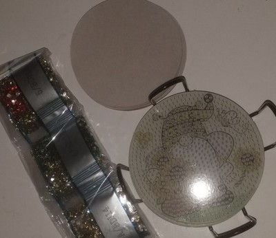 Wichtel Diamond Art 8 Untersetzer Set mit Ständer Basteln