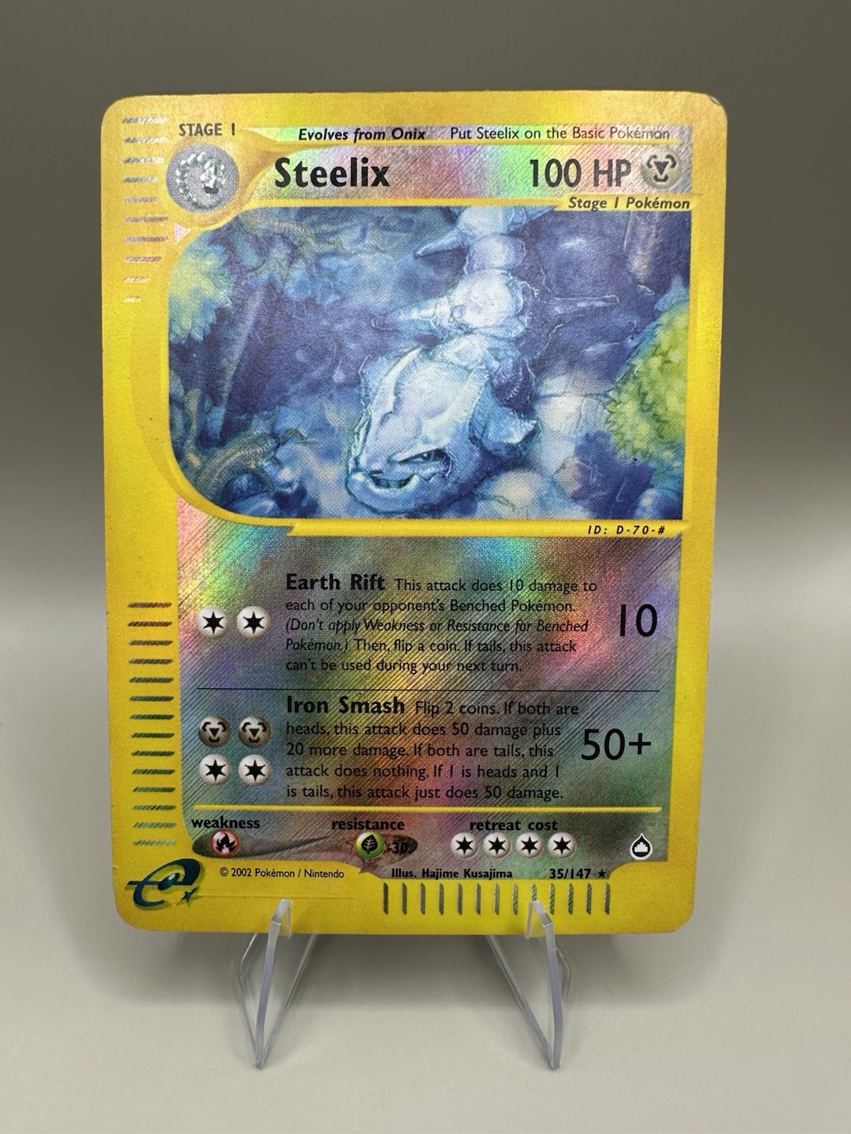 Pokemon TCG - Steelix 35/147 - Reverse Holo Aquapolis Set - EXC