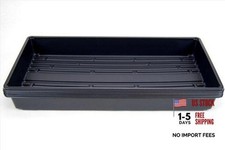 5 Pack of Durable Black Plastic Growing Trays (Without Drain Holes) 21" X 11"
