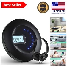 Compact LCD CD Player with Anti-Skip Protection  Headphones - Travel Ready 