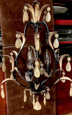 Authentic Quoizel Minuet 3-Light Chandelier Bombay Gold - ALL CRYSTALS PRESENT