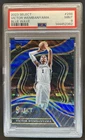 2023-24 Panini Select Victor Wembanyama Blue Wave Prizm RC Courtside #/75 PSA 9