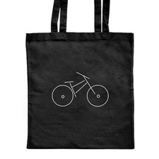 'Bike' Classic Black Tote Shopper Bag (ZB00020508)