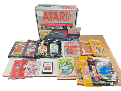  ️ Vintage Atari 2600 Collection Lot ~ Console Box, Games, Boxes & Manuals