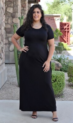 chinese dress ladies Standards & Practices Women's Plus Size Elegant Cut-Out Knit Jersey Maxi Tank Dress 3X main image 0
