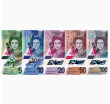 2019-21 5pcs Set East Caribbean 5 10 20 50 100 Dollars Banknote UNC NEW