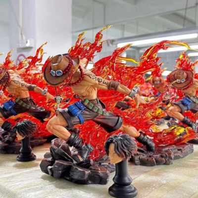 BadBoy Studios One Piece Portgas·D· Ace Resin Model In Stock Painted Two Heads