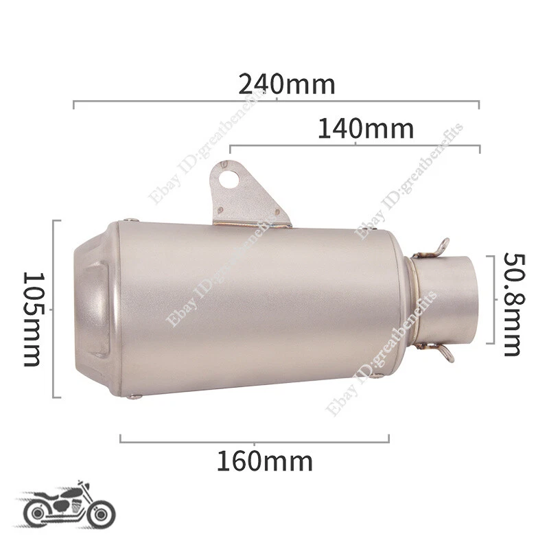 Silenciador silenciador de conexión de tubo de escape medio 51 mm para BMW C650 Sport 2016-2020 Foto 2 de 4