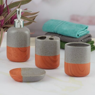 New Ceramic Bathroom Accessories Set for Home Decor Gift Item Set of 4 A33