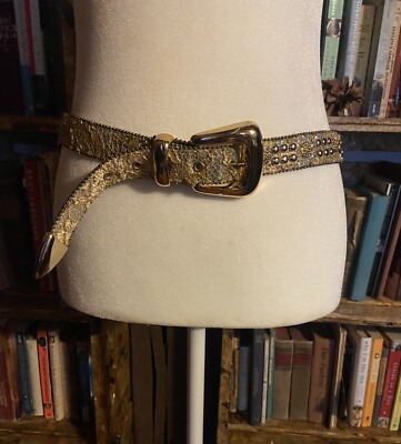 Beaded belt with gold clasp Full Length Gold Bridal Belt With Clasp Closure, Three 3  main image 4