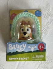 Bluey BINGO Figure w Bunny Basket and Sticker Sheet 3 NIB