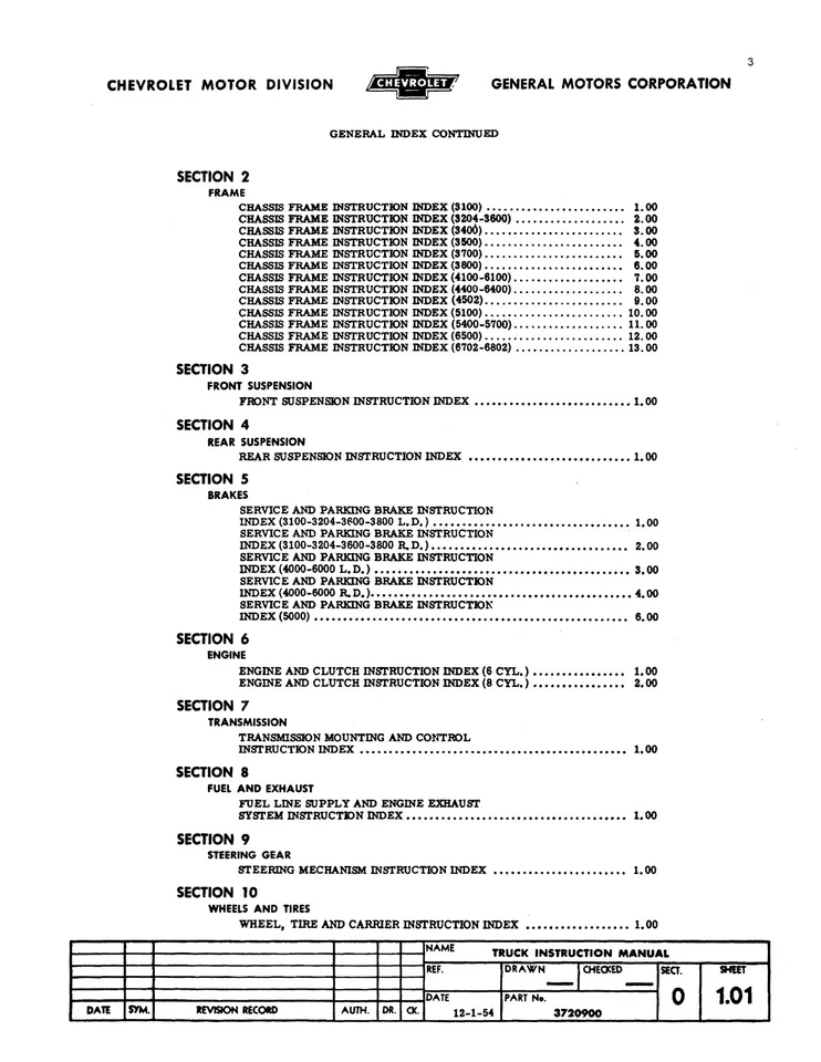1955 - 1959 Chevy Truck Factory Assembly Manual - Image 3 of 4