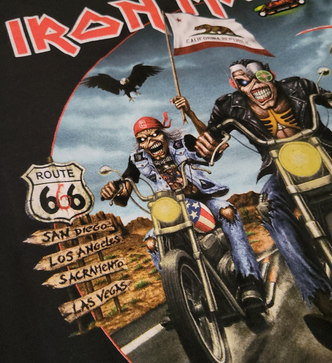 IRON MAIDEN The Future Past Tour 2024 CALIFORNIA Event Large T  