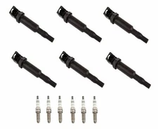 BOSCH Ignition Coil With Connector Spark Plug Kit Set Of 6 for BMW E82 135i 335i