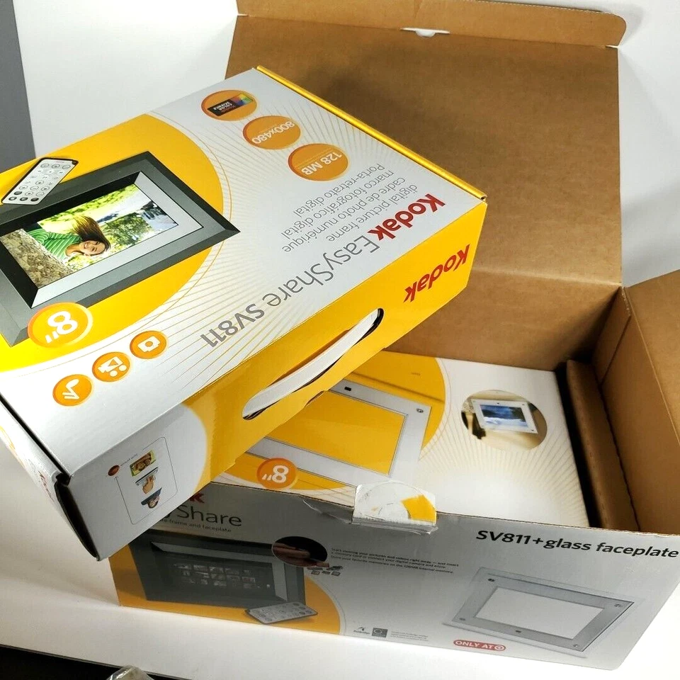 NEW Kodak EasyShare 8" Digital Picture Frame & Glass Faceplate SV811; Open Box - Image 2 of 4