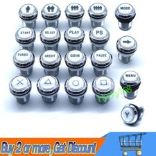 Arcade LED Push Buttons Chrome Plated 12V Illuminated Lit MAME JAMMA Video Game