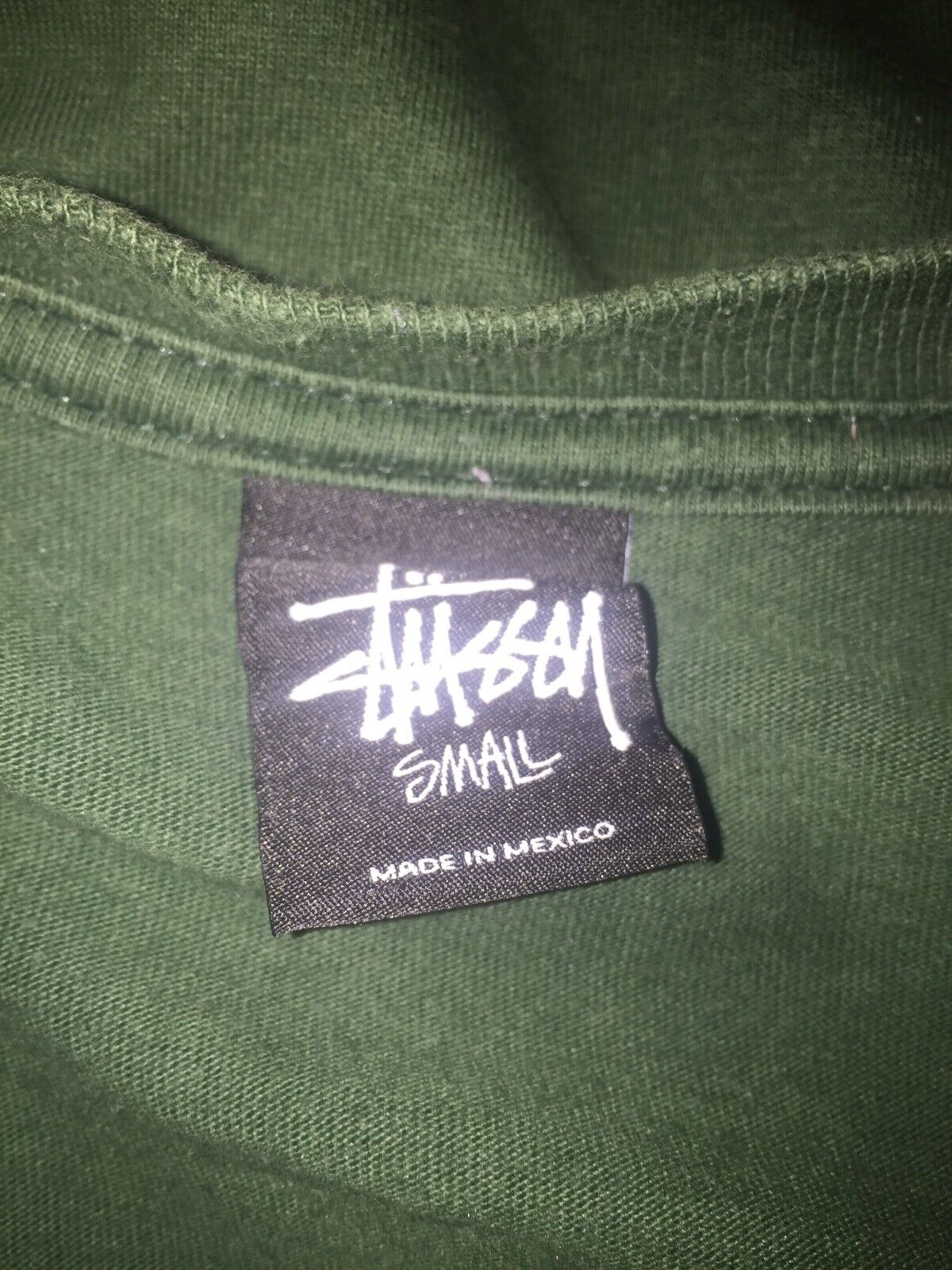 Stussy International Men’s Green Long Sleeve T Shirt Size Small Worldwide