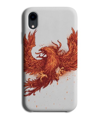 Rise Of Phoenix Flip Wallet Handyhülle rot Feuer fliegender Adler Flügel Flügel E519