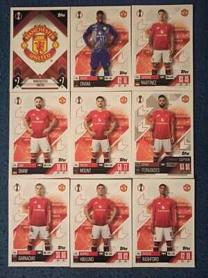 Match Attax 24/25 Manchester United Team Set Alle 9 Full Club Champions League