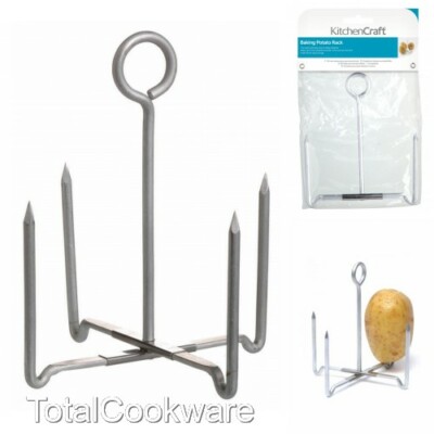 Kitchen Craft 4 Spikes klappbar Ofen Backjacke bester Kartoffelbäcker Ständer KCBAKER