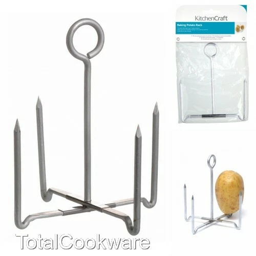 Kitchen Craft 4 Spikes Folding Oven Baked Jacket Best Potato Baker Stand KCBAKER - Picture 1 of 6
