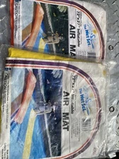 2 Vintage 1984 Intex The Wet Set Inflatable Pool Air Mat Float Yel/ORN 72" x 27"