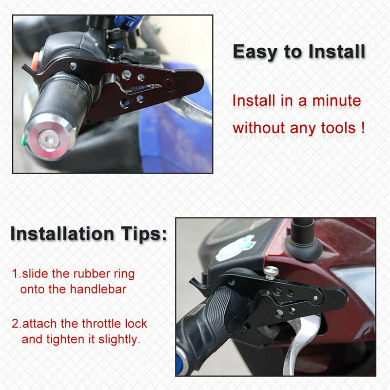 Retenedor de asistencia de bloqueo del acelerador de control de crucero para motocicleta ajuste universal para Honda Foto 4 de 4