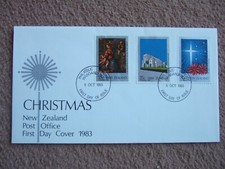 NOWA ZELANDIA 1983 BOŻE NARODZENIE NA NIEADRESOWANYM FDC