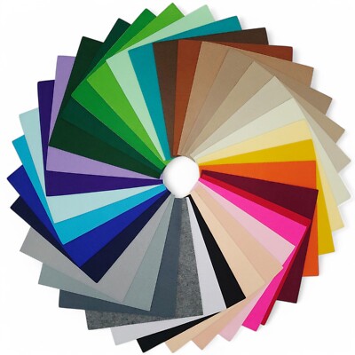 Selbstklebende Polyester Filz Quadrate ca. 1,2 mm unifarben 22 cm /9'' zum Aufkleben