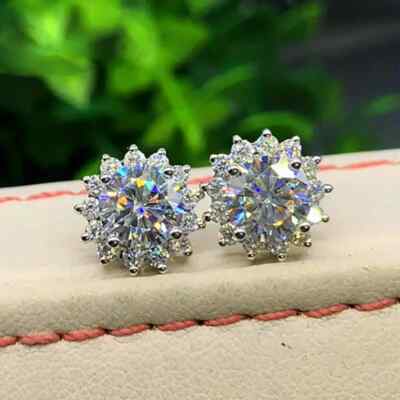 Gorgeous Copper Zirconia Inlaid Stud Earrings Elegant Leisure Style