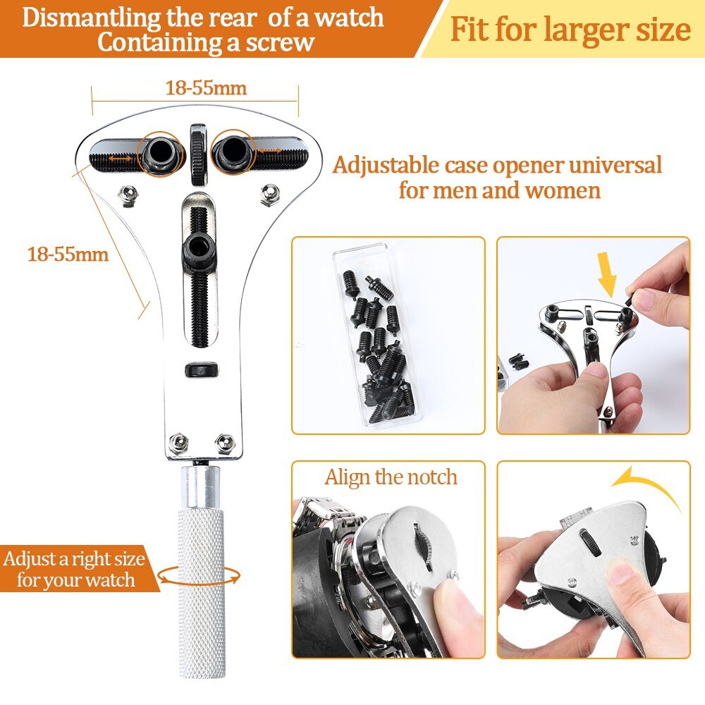 149pcs Watch Repair Tool Watch Link Pin Remover Case Opener Spring Bar  Remover,