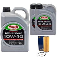 MotoröL Set Syntech 10W-40 Meguin 7 Liter + ÖLfilter FüR Vw Passat Variant 2.5