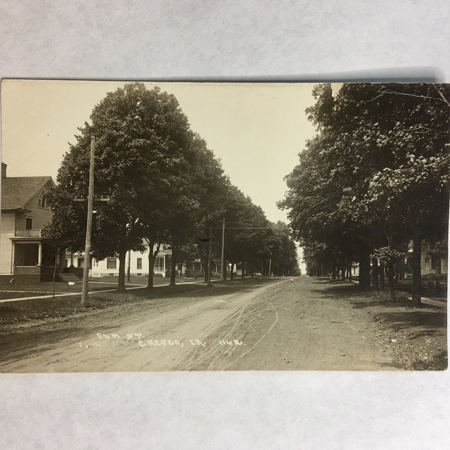 RPPC Cresco Iowa IA Elm Street Neighborhood Postcard eBay