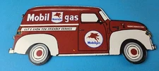 Vintage Mobil Gasoline Sign - Gas Motor Oil Service Truck Pump Porcelain Sign