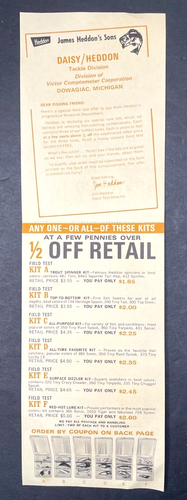 Vintage Heddon Fishing Lure Research Kit Field Test Promo Offer 1968 Print Ad - Picture 2 of 3