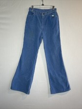 Vtg 70s Levi  s 517 Bootcut Flare Blue Corduroy Blank Tag Pants 28 x 31 Scovill