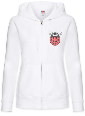 Ladybug I Damen Zipper Hoodie Toon Cartoon Drawing Bug Point Points
