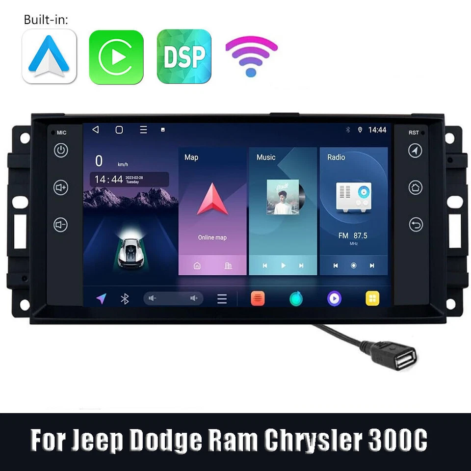 7" For 2011 2012 2013 Chrysler 200 Android 13 Auto Carplay Radio GPS Navi Wifi - Изображение 4 из 4