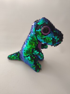 Ty Flippables Ty Sequin Dinosaur Ty Beanie Boos Flippables CRUNCH
