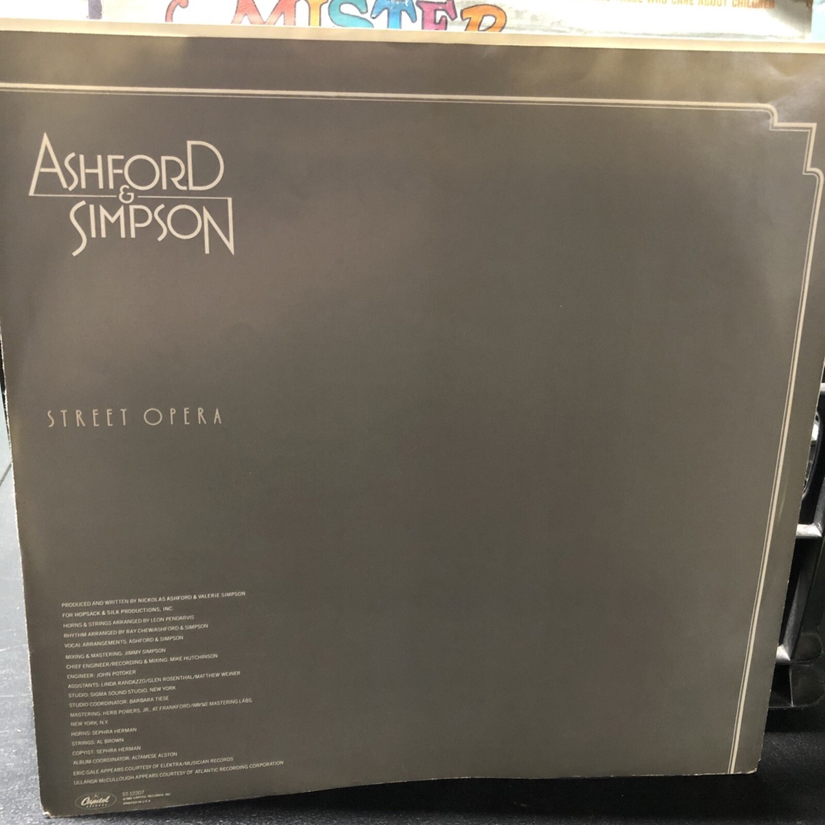 ASHFORD & SIMPSON, STREET OPERA, 1982, VINYL LP, CAPITOL RECORDS