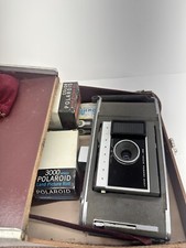 Vintage Polaroid Land Camera Model J66 Camera With Leather Case