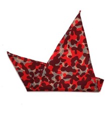 Gascoigne Pocket Square Hand Stitched Cotton Camo Pattern Multicolor Men's